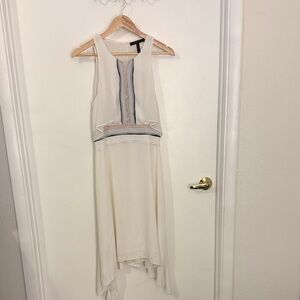 BCBGMaxAzria Elegant Cream High Low Dress